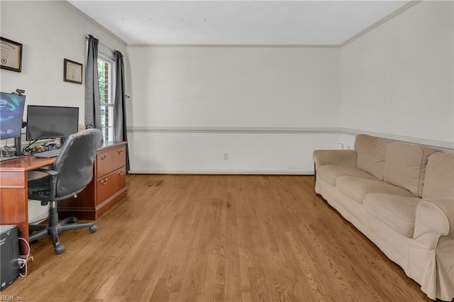 605 Hollygate Ln, Chesapeake, VA 23322 - office with light wood finished floors and ornamental molding