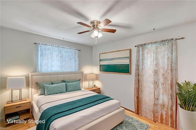 4861 Honeygrove Rd, Virginia Beach, VA 23455 - bedroom featuring wood finished floors and a ceiling fan
