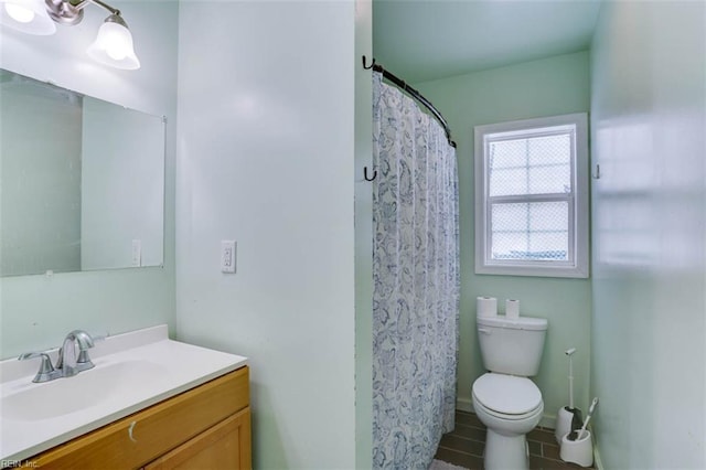 540 Draper Dr, Norfolk, VA 23505 - full bathroom featuring vanity, tile patterned flooring, and a shower with shower curtain