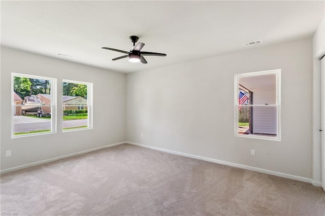 4809 Orchard Ln, Virginia Beach, VA 23464 - carpeted empty room with baseboards and a ceiling fan