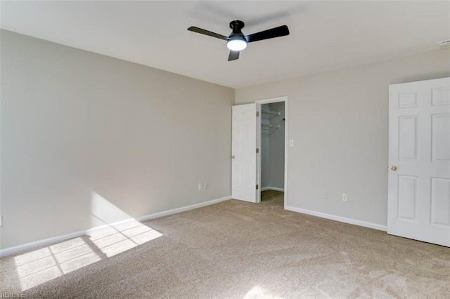 816 Mccrae Dr, Newport News, VA 23608 - unfurnished bedroom featuring carpet flooring, a walk in closet, a ceiling fan, and a closet