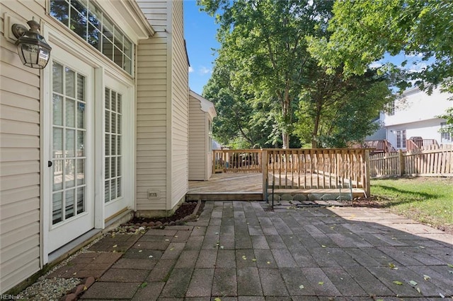 100 Peacepipe Pl, Williamsburg, VA 23185 - wooden deck featuring a patio area