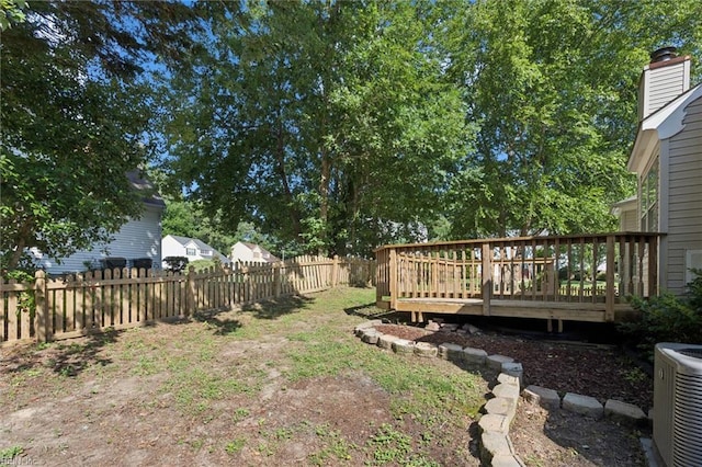 100 Peacepipe Pl, Williamsburg, VA 23185 - fenced backyard with a wooden deck