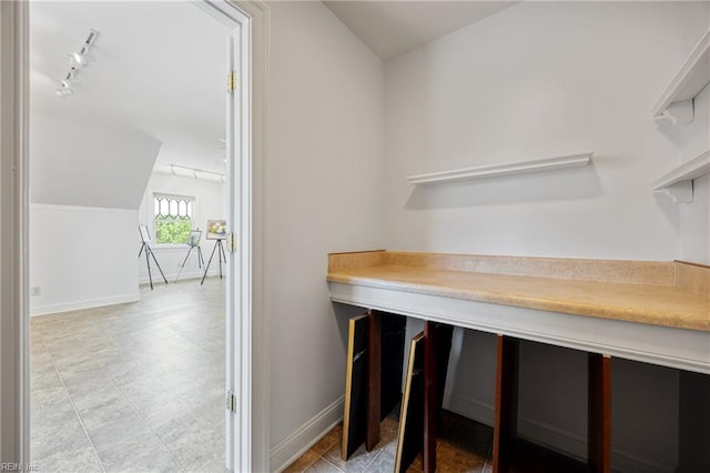 623 London St, Portsmouth, VA 23704 - unfurnished office with track lighting and vaulted ceiling