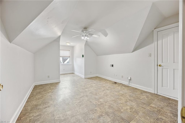 623 London St, Portsmouth, VA 23704 - bonus room featuring ceiling fan and vaulted ceiling