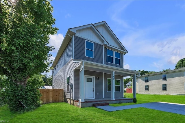 464 Factory St, Suffolk, VA 23434 - view of front of house featuring a porch and board and batten siding