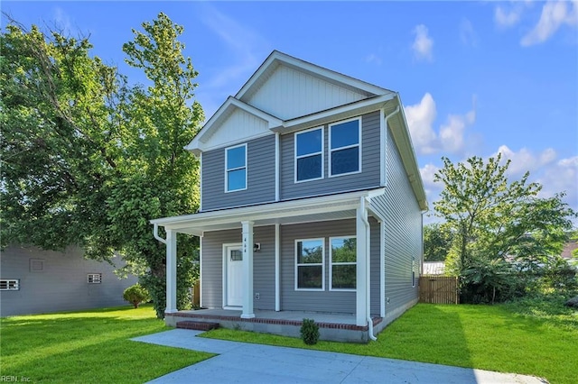 464 Factory St, Suffolk, VA 23434 - view of front facade featuring a porch and a front lawn