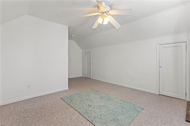 414 Russell St, Portsmouth, VA 23707 - bonus room with lofted ceiling, carpet flooring, and a ceiling fan