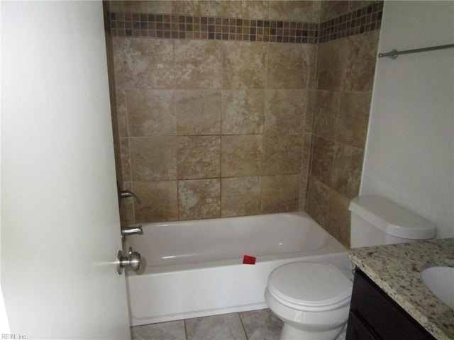 1314 18th St, Chesapeake, VA 23324 - full bathroom with vanity, shower / tub combination, and tile patterned flooring