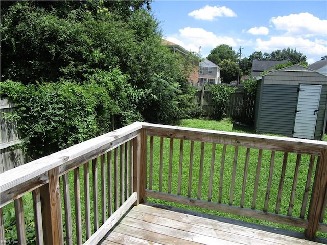 1314 18th St, Chesapeake, VA 23324 - wooden deck featuring a shed