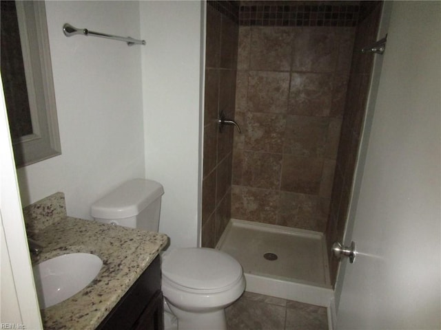 1314 18th St, Chesapeake, VA 23324 - full bathroom featuring vanity, tiled shower, and tile patterned flooring