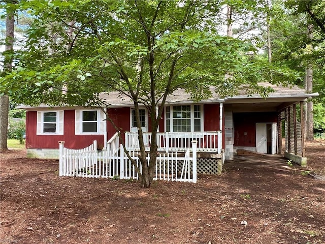 5410 Gum Fork Rd, Gloucester, VA 23061 - view of front of house with crawl space and covered porch