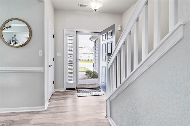 145 Blessing Cir, Suffolk, VA 23434 - entrance foyer with wood finished floors and stairs