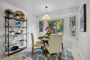 1879 Eastborne Dr, Virginia Beach, VA 23454 - tiled dining space featuring baseboards