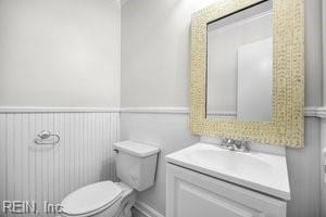 1879 Eastborne Dr, Virginia Beach, VA 23454 - half bathroom with toilet and vanity