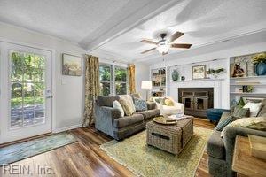 1879 Eastborne Dr, Virginia Beach, VA 23454 - sunroom / solarium with beamed ceiling