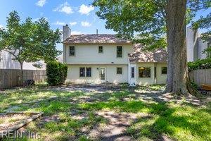 1879 Eastborne Dr, Virginia Beach, VA 23454 - back of property with a fenced backyard and a chimney
