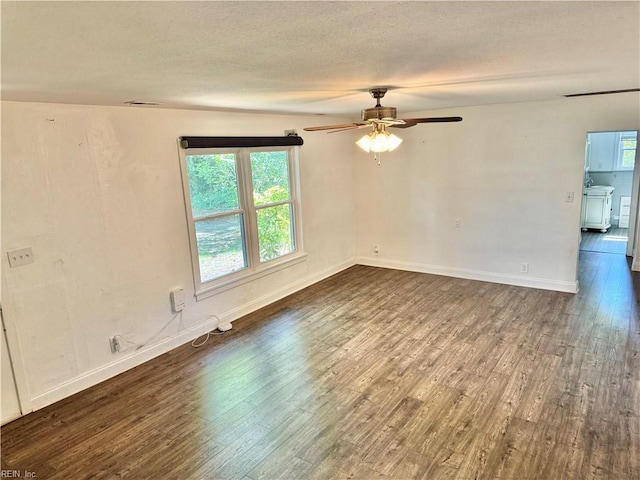 613 N Shore Rd, Norfolk, VA 23505 - unfurnished room with wood finished floors, ceiling fan, and a textured ceiling
