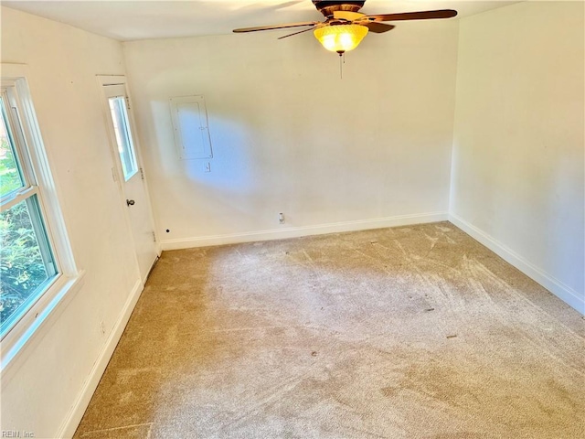 613 N Shore Rd, Norfolk, VA 23505 - carpeted empty room with a ceiling fan and plenty of natural light