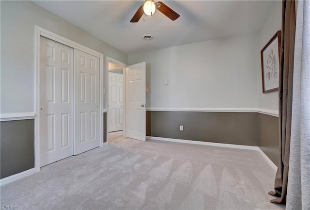 215 Lisbon Dr, Newport News, VA 23601 - unfurnished bedroom with carpet flooring, a closet, and ceiling fan