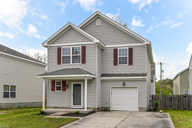 923 Hill St, Chesapeake, VA 23324 - view of front of house with an attached garage, driveway, and roof with shingles