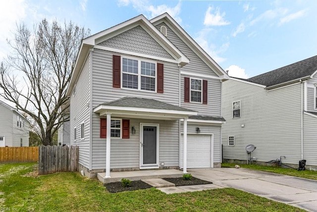 923 Hill St, Chesapeake, VA 23324 - view of front facade featuring an attached garage, driveway, and a shingled roof