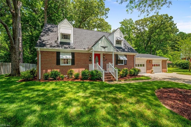 440 N Adventure Trl, Virginia Beach, VA 23454 - cape cod home featuring brick siding, concrete driveway, and a garage