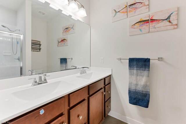 1803 Yardarm Way, Chesapeake, VA 23323 - full bath with double vanity and a shower with shower door