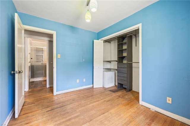 556 Summers Dr, Norfolk, VA 23509 - unfurnished bedroom featuring wood finished floors and a closet