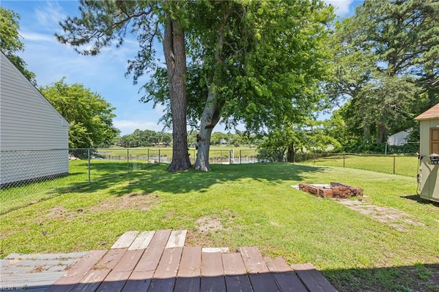 556 Summers Dr, Norfolk, VA 23509 - fenced backyard with a deck with water view