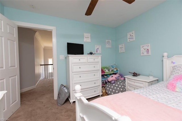 108 Sunrise Bluff Ct, Smithfield, VA 23430 - bedroom with light colored carpet and a ceiling fan