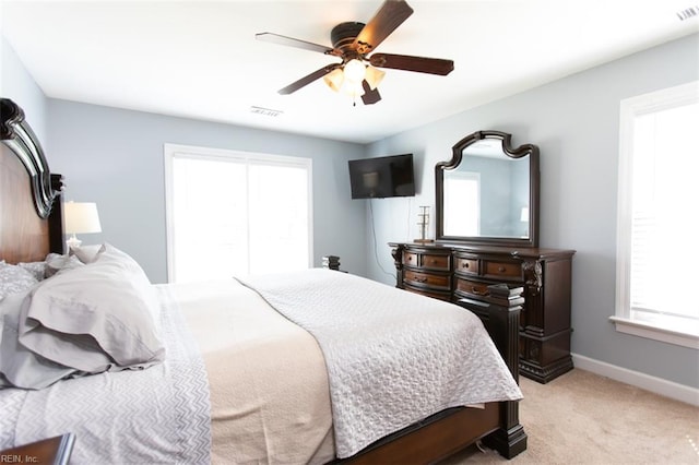 108 Sunrise Bluff Ct, Smithfield, VA 23430 - bedroom featuring light carpet and ceiling fan