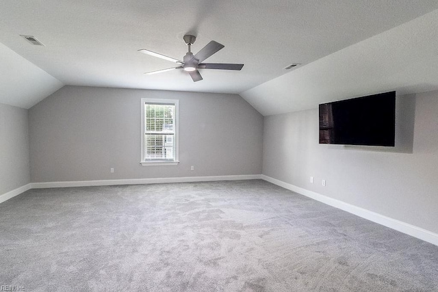 1161 Bells Mill Rd, Chesapeake, VA 23322 - additional living space with lofted ceiling, carpet floors, and a ceiling fan