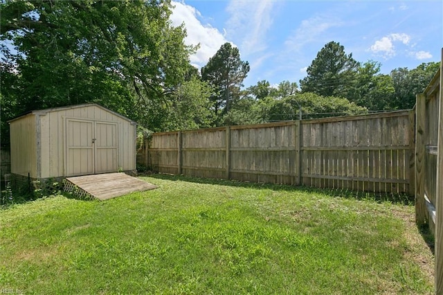 102 Saddle Dr, Newport News, VA 23602 - fenced backyard with a storage unit