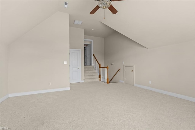 1938 Lancing Crest Ln, Chesapeake, VA 23323 - bonus room with vaulted ceiling, ceiling fan, and carpet