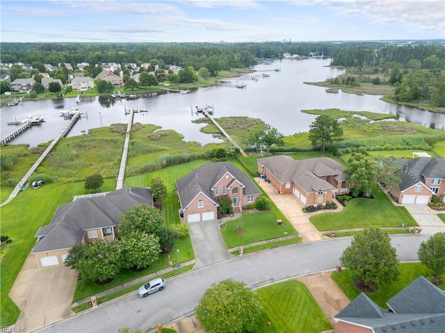 1938 Lancing Crest Ln, Chesapeake, VA 23323 - aerial view of residential area featuring a large body of water