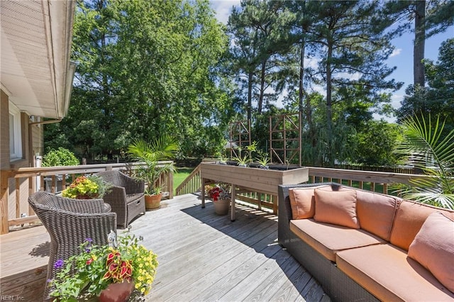 205 Ridgeland Dr, Smithfield, VA 23430 - wooden deck featuring outdoor lounge area