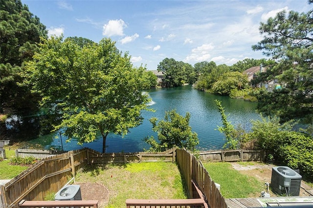751 S Lake Cir, Chesapeake, VA 23322 - water view featuring a fenced backyard