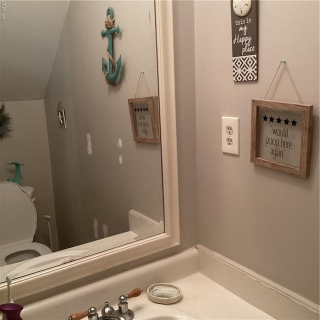 732 22nd St, Newport News, VA 23607 - half bath featuring toilet and vanity