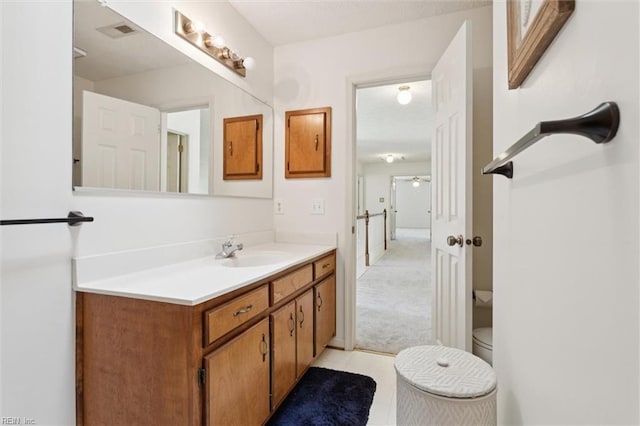 104 Hounds Chase Chase, Yorktown, VA 23693 - bathroom featuring vanity, tile patterned floors, and a ceiling fan