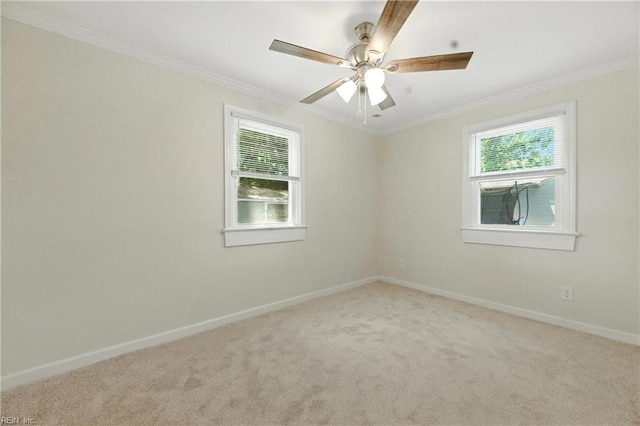 704 73rd St, Newport News, VA 23605 - carpeted empty room featuring crown molding and ceiling fan