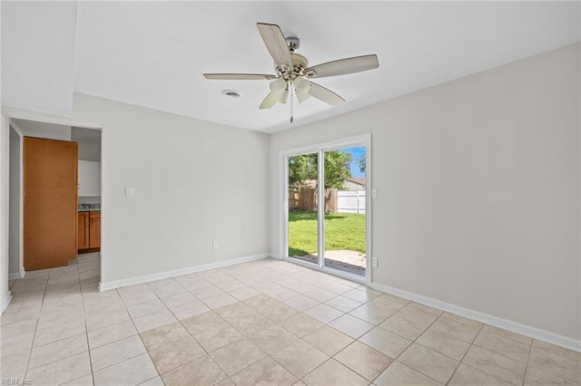 3012 Camelot Blvd, Chesapeake, VA 23323 - unfurnished room with a ceiling fan and light tile patterned flooring