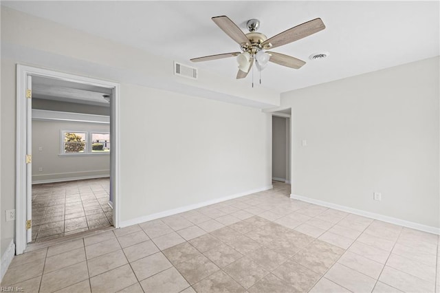 3012 Camelot Blvd, Chesapeake, VA 23323 - spare room with a ceiling fan and light tile patterned floors