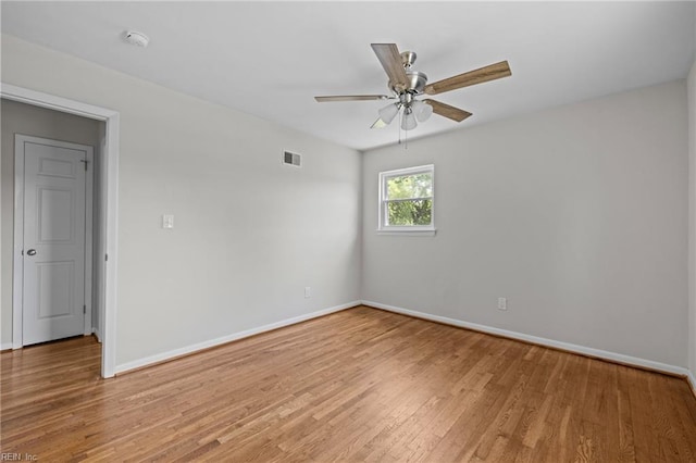3012 Camelot Blvd, Chesapeake, VA 23323 - empty room featuring a smoke detector, light wood-style flooring, and a ceiling fan