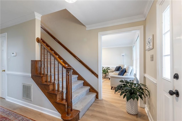 520 Foxgate Quarter Quarter, Chesapeake, VA 23322 - staircase with crown molding and wood finished floors