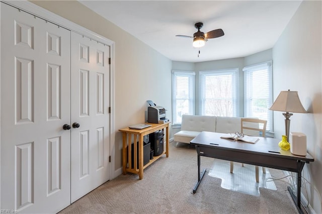 520 Foxgate Quarter Quarter, Chesapeake, VA 23322 - office area featuring light colored carpet and a ceiling fan