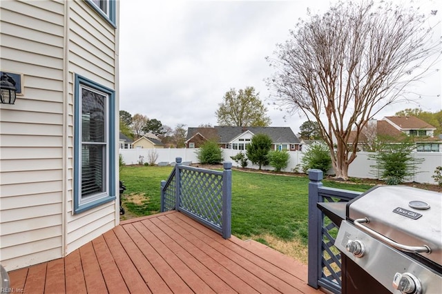 520 Foxgate Quarter Quarter, Chesapeake, VA 23322 - wooden deck featuring area for grilling, a fenced backyard, and a residential view