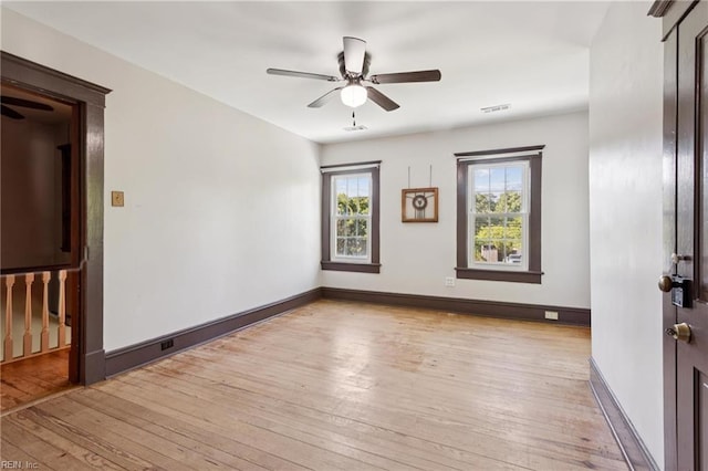 515 Beach Rd, Hampton, VA 23664 - unfurnished room with ceiling fan and light wood-style flooring
