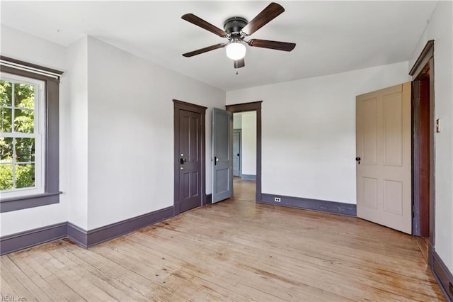 515 Beach Rd, Hampton, VA 23664 - spare room with light wood-style floors and a ceiling fan