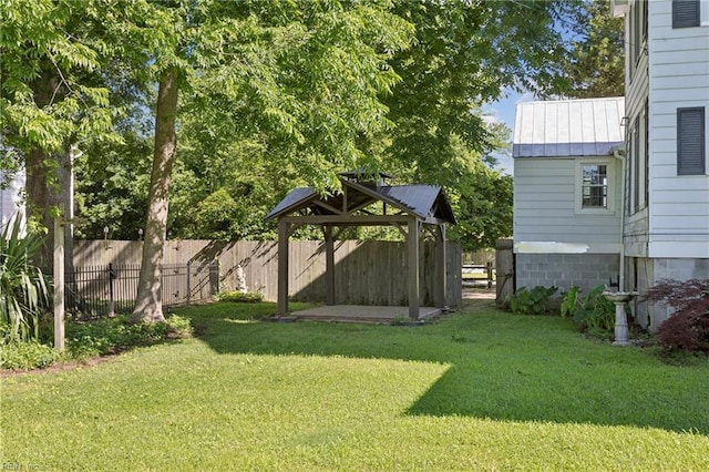 515 Beach Rd, Hampton, VA 23664 - view of yard with a gazebo